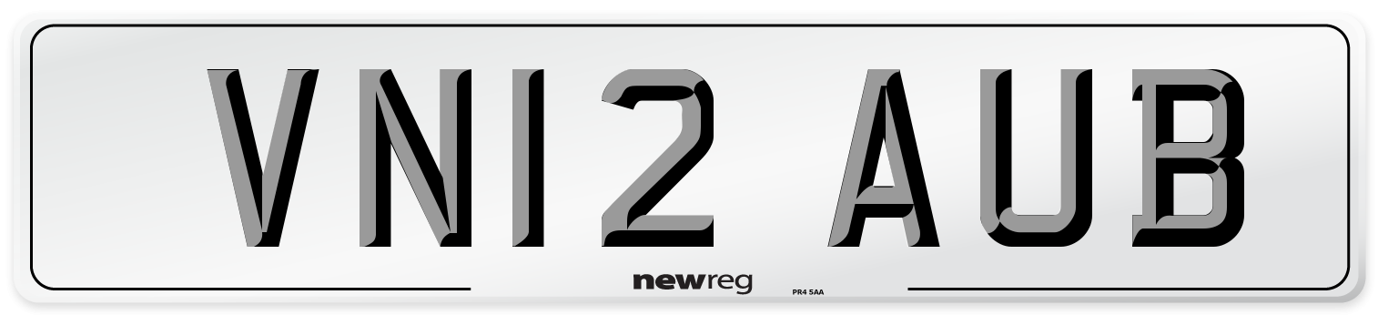 VN12 AUB Number Plate from New Reg